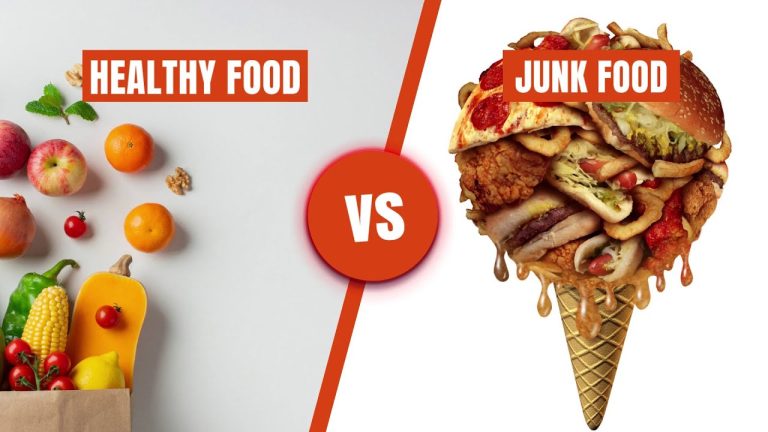 junk food and healthy food paragraph
