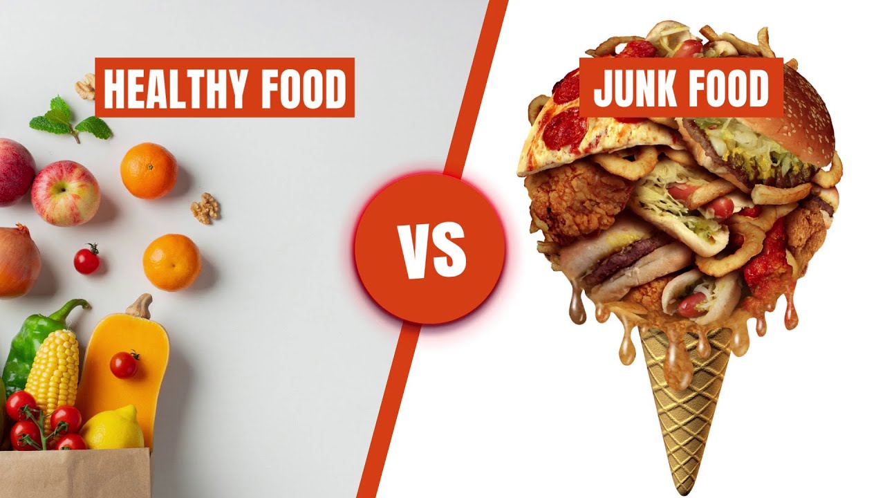 junk food and healthy food paragraph