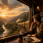 a journey by train composition