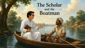 the scholar and the boatman completing story