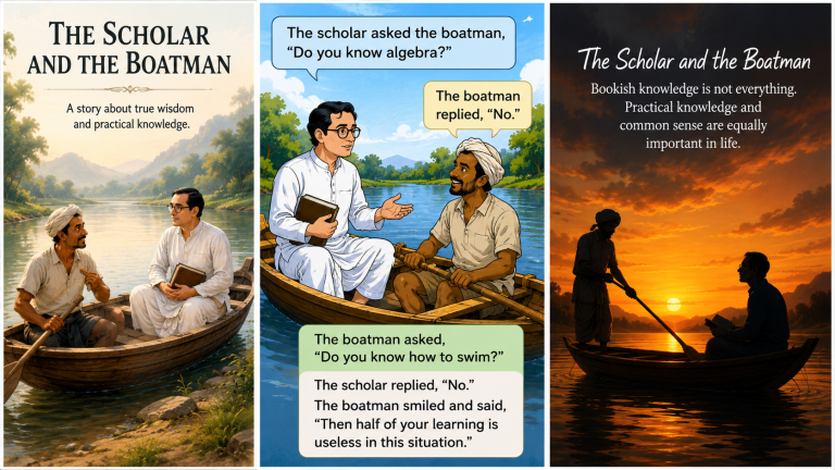 the scholar and the boatman completing story